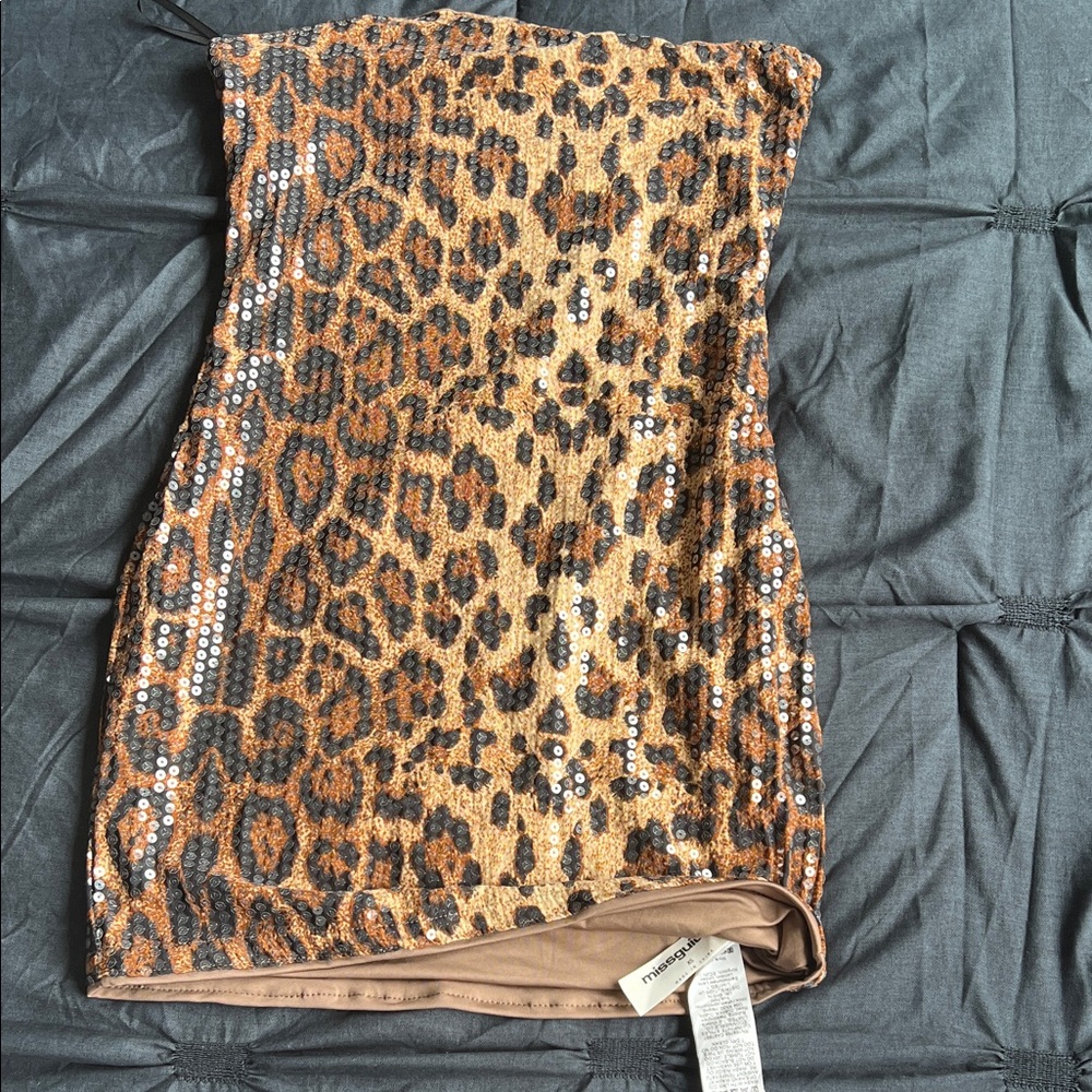 Fashion Nova Leopard Sequin Dress